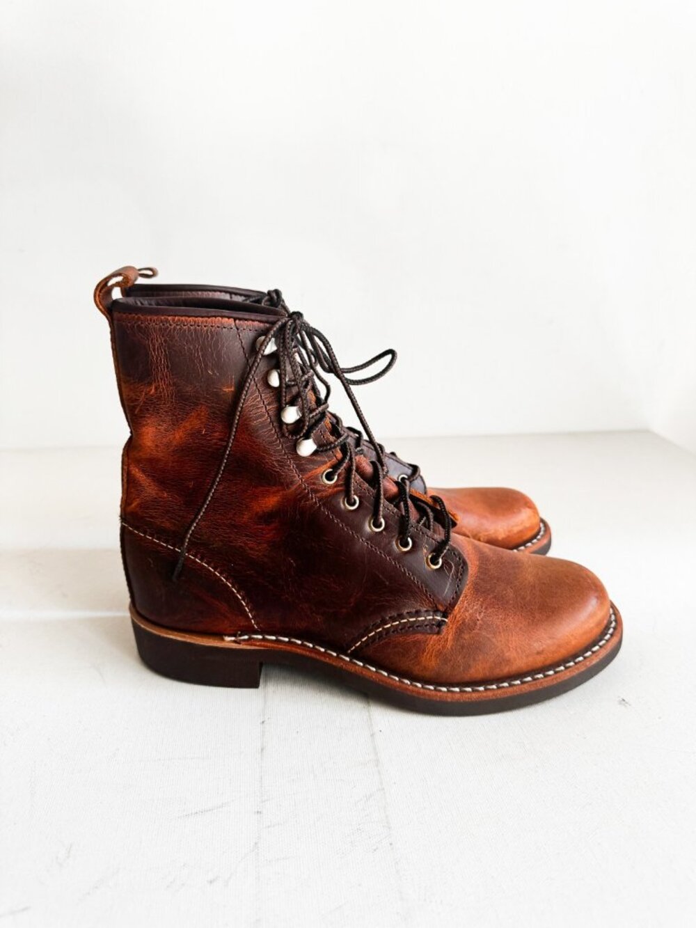 Red Wing Heritage Silversmith Boots 6.5 Copper  Factory Distressed